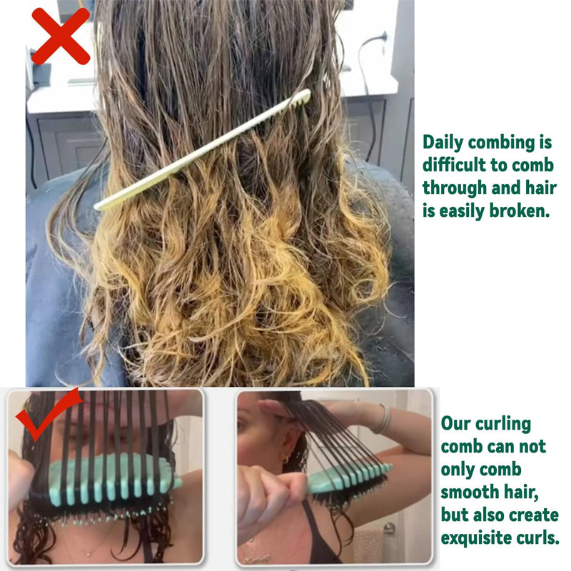 Hair Brush : Stylingborstel voor krullend haar - Bounce Curl Define, groen, voor definitie en volume in van Pantino