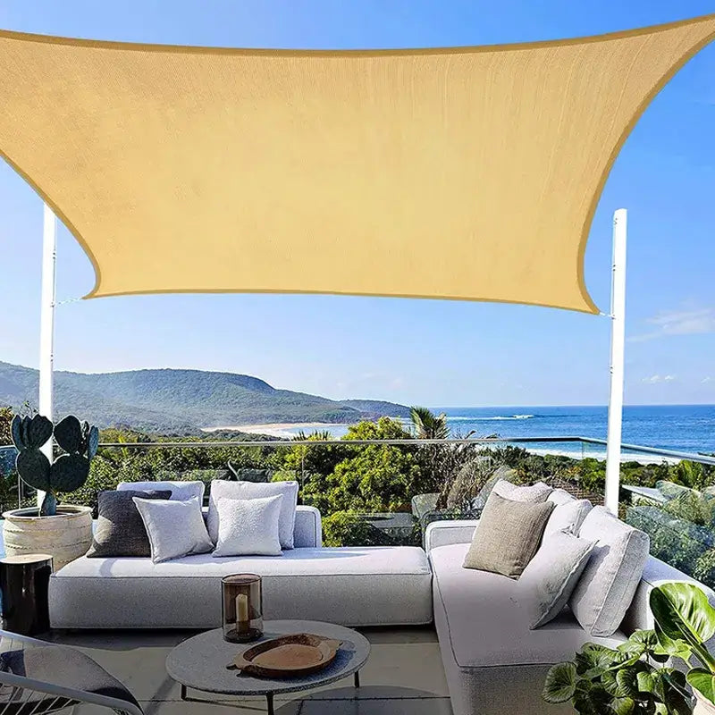 outdoor equipment : Schaduwdoek Waterdicht Beige 3x3m - Polyester Zonwering voor Tuin & Terras in van Pantino