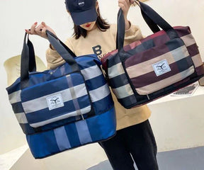 bags : Grote Travel Tas Blauw - Ruimtelijk Waterdicht Reizen - Nylon in van Pantino