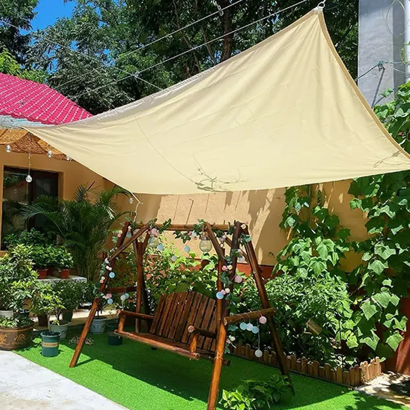 outdoor equipment : Schaduwdoek Waterdicht Beige 3x3m - Polyester Zonwering voor Tuin & Terras in Beige van Pantino