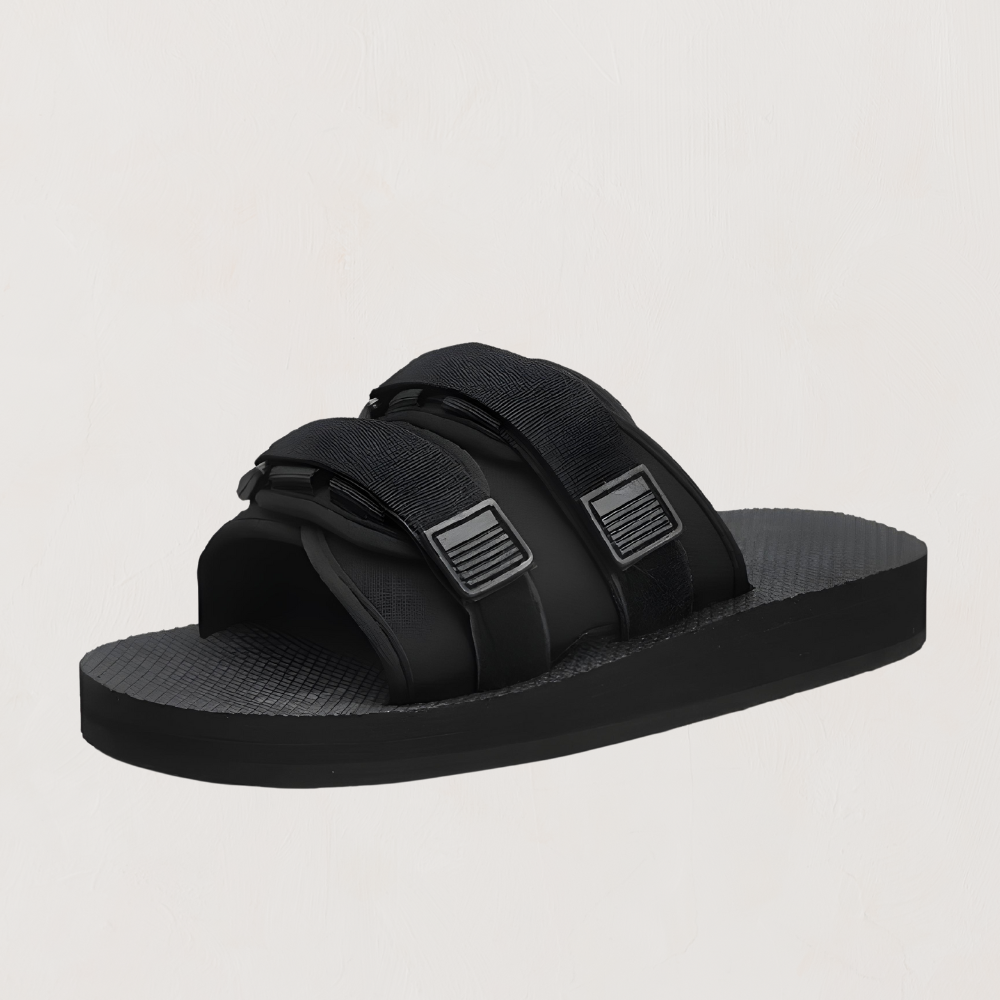 Riemen : Platform Slides Unisex Zwart - Verstelbare Riemen in van Pantino