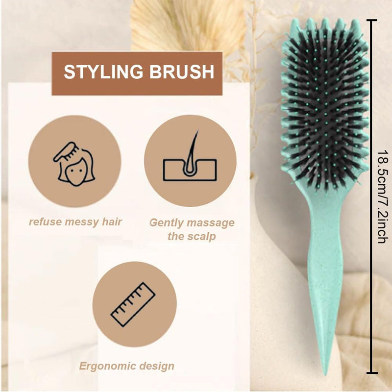 Hair Brush : Stylingborstel voor krullend haar - Bounce Curl Define, groen, voor definitie en volume in van Pantino
