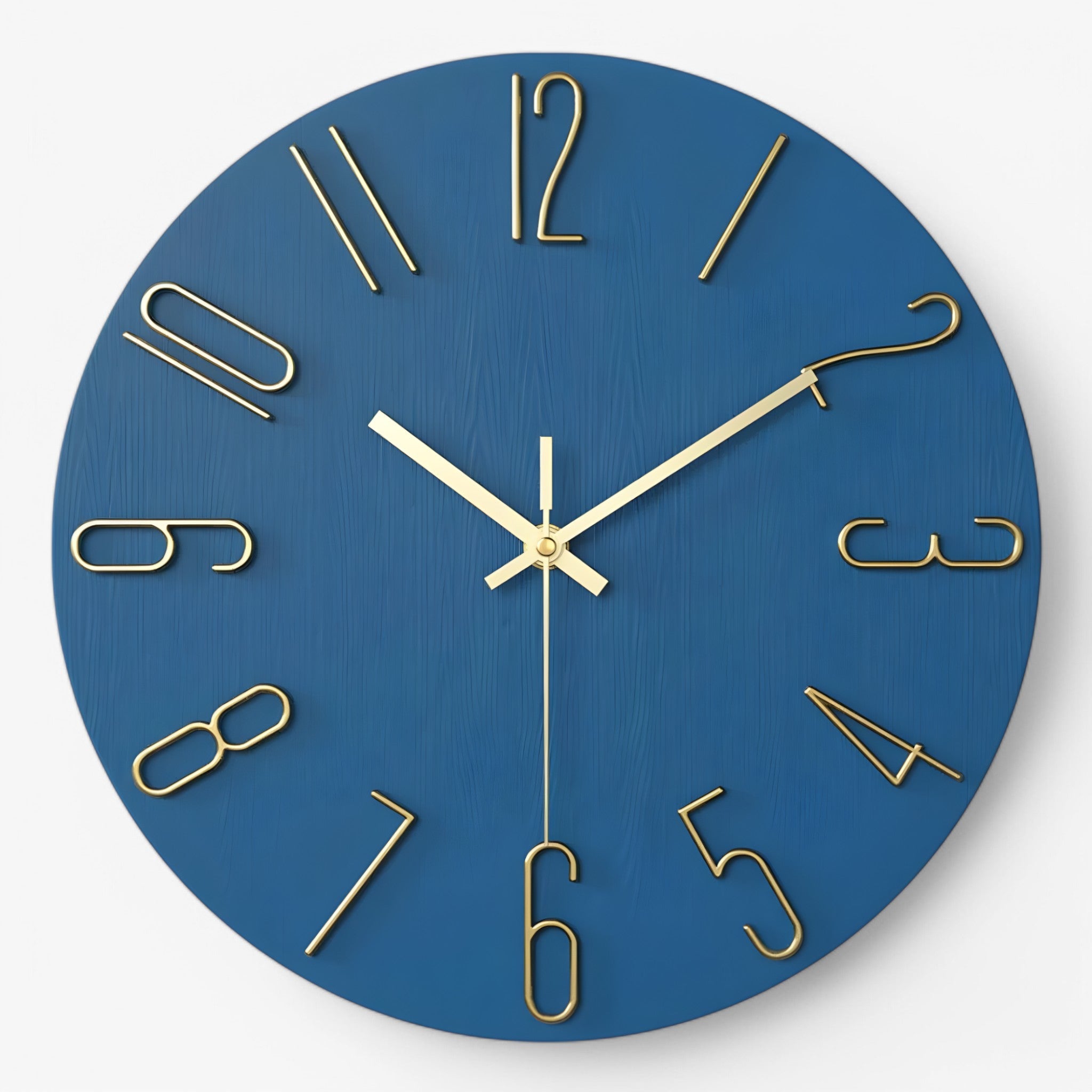 Wall Clocks : Wandklok Modern Stil Heren Design, Groot 60cm, Zwart Metaal in Blu van Pantinoshop