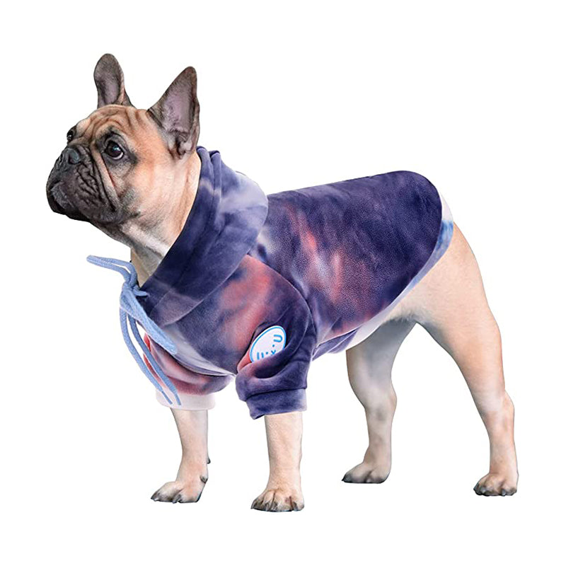 pets : Honden Hoodie in Stijlvolle Tie Dye Print - Paars in van Pantino