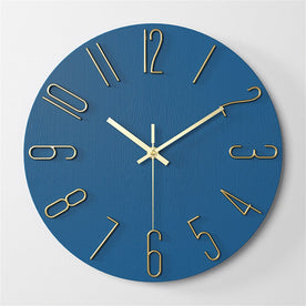 home & garden : Moderne Kunststof Wandklok - Trendy Klokontwerp - Geeft een Moderne Toets aan Uw Ruimte in Blauw van Pantino