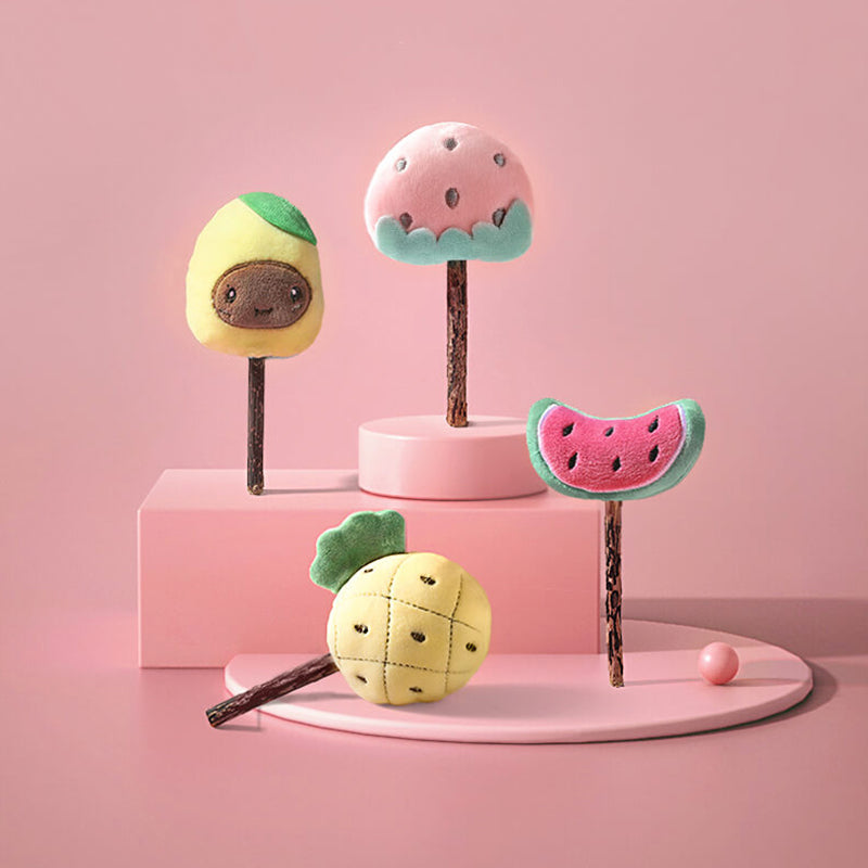 pets : Kattenspeelgoed Set Fruitvormen - Interactief Speelgoed - 6-Delig in van Pantino
