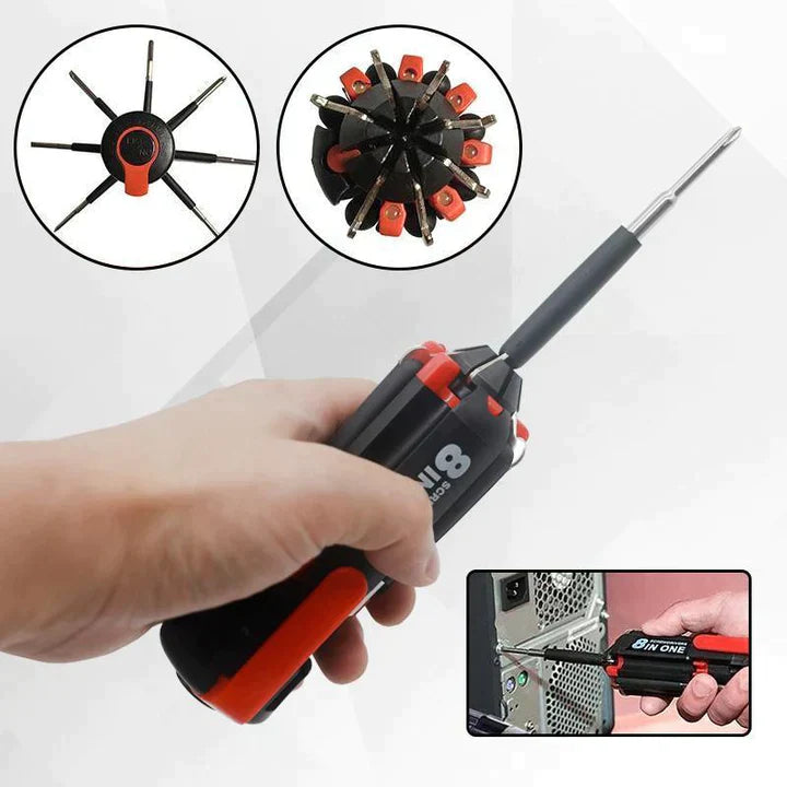 gadgets : 8-in-1 Multitool met LED - 22 Functies Schroeven Slaan - Staal in van Pantino