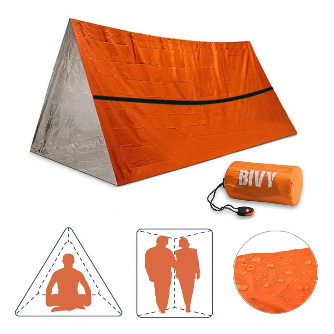 outdoor equipment : Wees Verstandig, Neem een Noodtent Mee Tijdens Kamperen in van Pantino