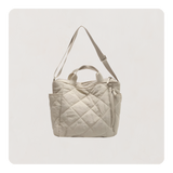 Gepolsterte Damen Tote Bag - Nylon Schultertasche - Verstellbarer Riemen