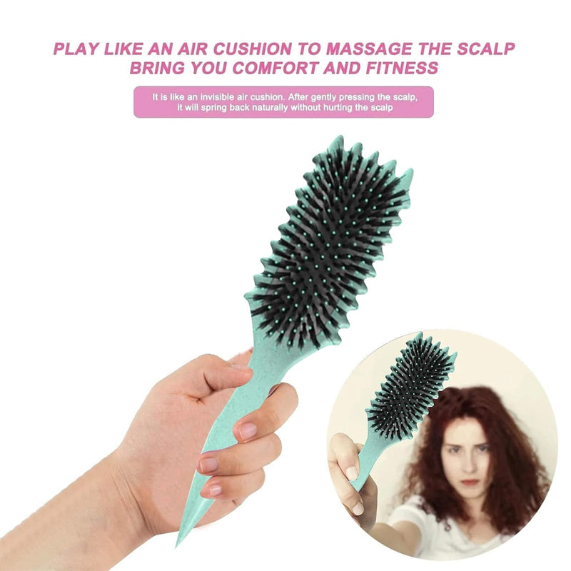 Hair Brush : Stylingborstel voor krullend haar - Bounce Curl Define, groen, voor definitie en volume in van Pantino