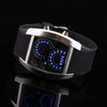 Orologio da uomo nero-argento - Tachimetro LED - Design elegante e moderno