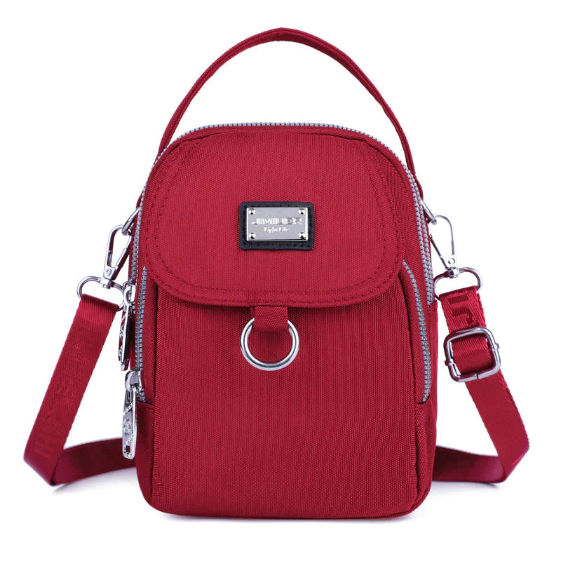 bags : Crossbody Tas Blauw - PhoneBag - Telefoonhoesje met Rits voor in van Pantino