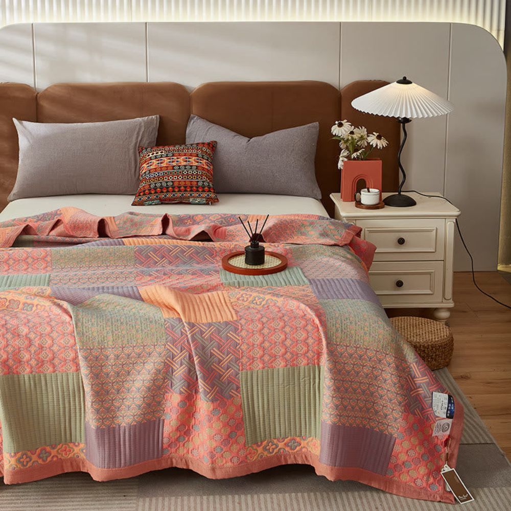 home & garden : Omkeerbaar, Kleurrijk Vierkant Katoenen Dekbed in van Pantino
