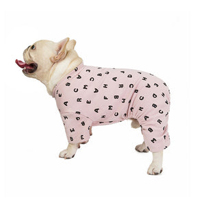 pets : Gezellige Fleecehondenhoody met Vier Poten en Letteropdruk - Roze in van Pantino