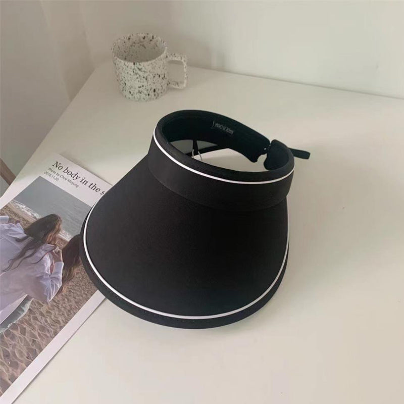 outdoor equipment : Oprolbare Zonnehoed Zwart - Draagbaar UV-Bescherming - Synthetisch in van Pantino