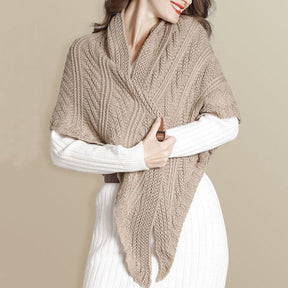 Scarf : Sjaal Dames Zwart - Fine Knitted Scarf - Driehoekige Modesjaal voor in van Pantino