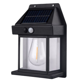 outdoor equipment : Zonne Wandlamp Buiten - Duurzaam Weerbestendig Automatisch - Solar LED in Zwart van Pantino