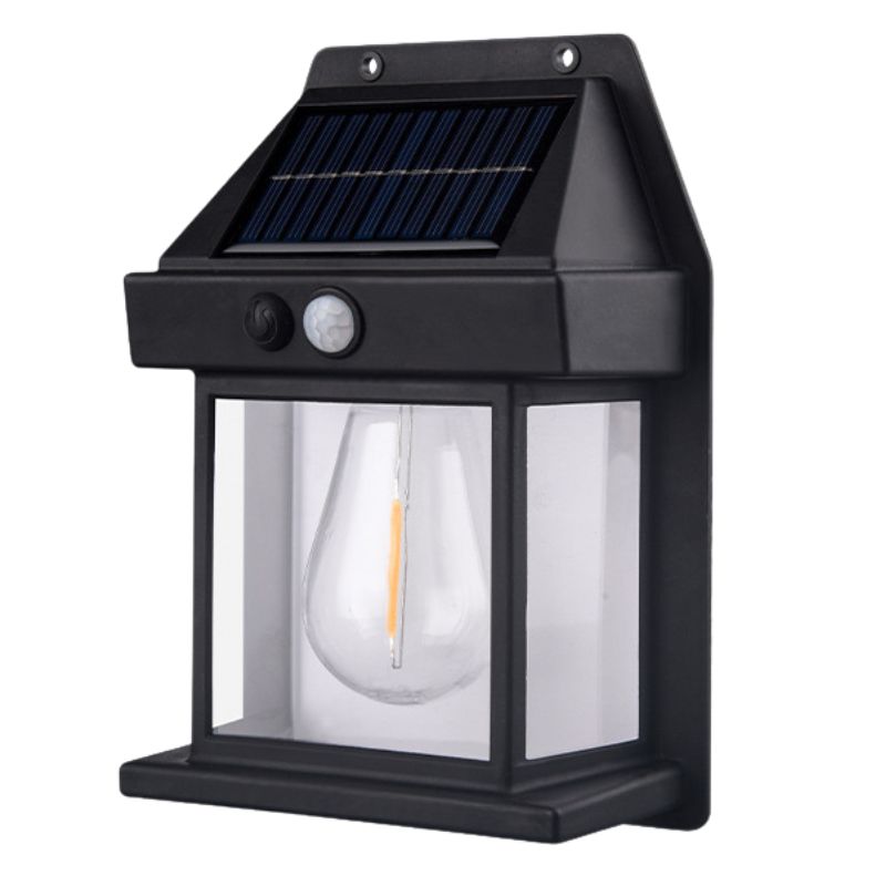 outdoor equipment : Zonne Wandlamp Buiten - Duurzaam Weerbestendig Automatisch - Solar LED in Zwart van Pantino