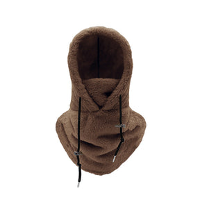 outdoor equipment : Sherpa Ski Masker Dames Beige - Warme Wintersport Hood - Fleece in Bruin van Pantino