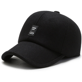 Baseball Cap : SnapHat - Gebreide Winter Baseballpet Donkergrijs in Zwart (zwart logo) van Pantino