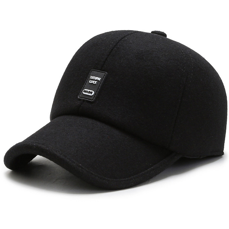 Baseball Cap : SnapHat - Gebreide Winter Baseballpet Donkergrijs in Zwart (zwart logo) van Pantino