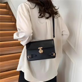 Tassen : Handtas Dames Zwart - Elegante Stijl - Synthetisch Leer in van Pantino