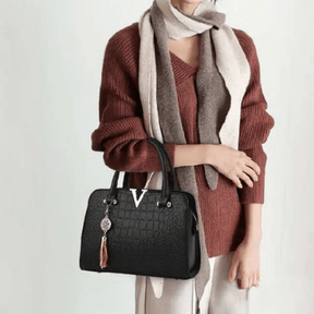 bags : Krokodillen Leren Tas Imitatieleer - Rood in van Pantino