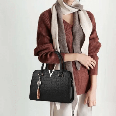 bags : Krokodillen Leren Tas Imitatieleer - Rood in van Pantino