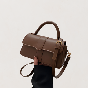 Tassen : Handtas Dames Zwart - Elegante Stijl - Synthetisch Leer in Chocolade van Pantino