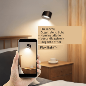 home & garden : 360° Draadloze Oplaadbare Wandlamp - Zwart in van Pantino