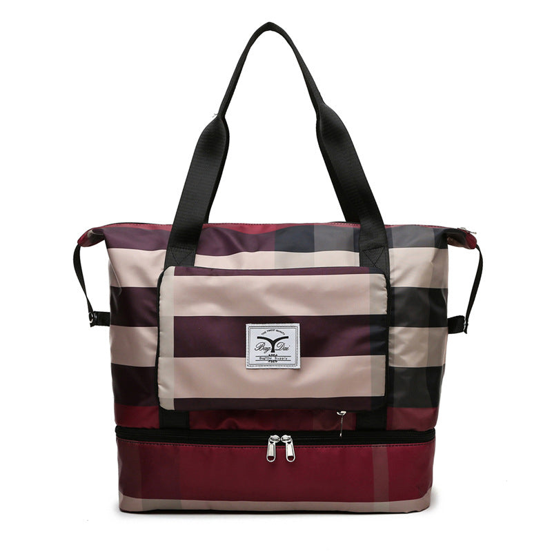bags : Reistas Dames Paars-Aubergine - Nova's Opvouwbare in Wijn rood van Pantino