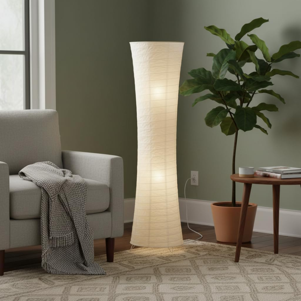 Sculpturale LED Vloerlamp – Warme Woonkamersfeer