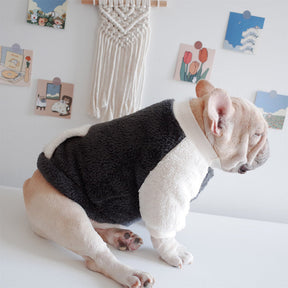 pets : Fleece-Gevoerde Omkeerbare Jas voor Honden - Donkergrijs in van Pantino