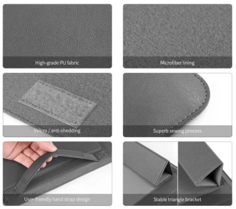 Laptop Sleeve : Laptop Sleeve Stand - Zwart in van Pantino