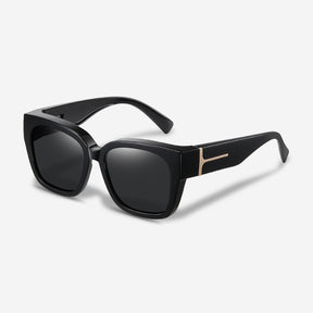 Clip-On Sunglasses : Overzet Zonnebril Gepolariseerd Beige UV440 - Comfortabel & Stijlvol voor Brildragers in Gouden Glamour van Pantino