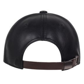 Baseball Cap : PU-Leren Baseballpet voor Heren, Ideale Keuze Geschenken Leer - Zwart in van Pantino
