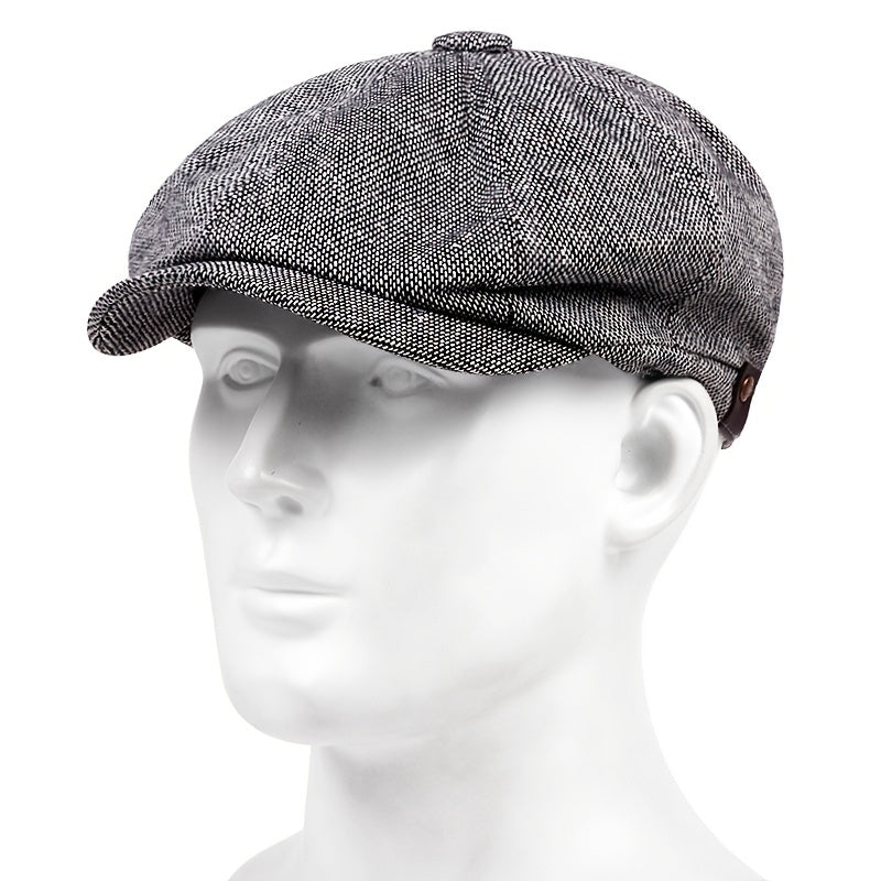 Beret : Baret Heren Donkergroen - Graan Geruite Vintage Mode Muts , Ideale Keuze voor Geschenken in van Pantino