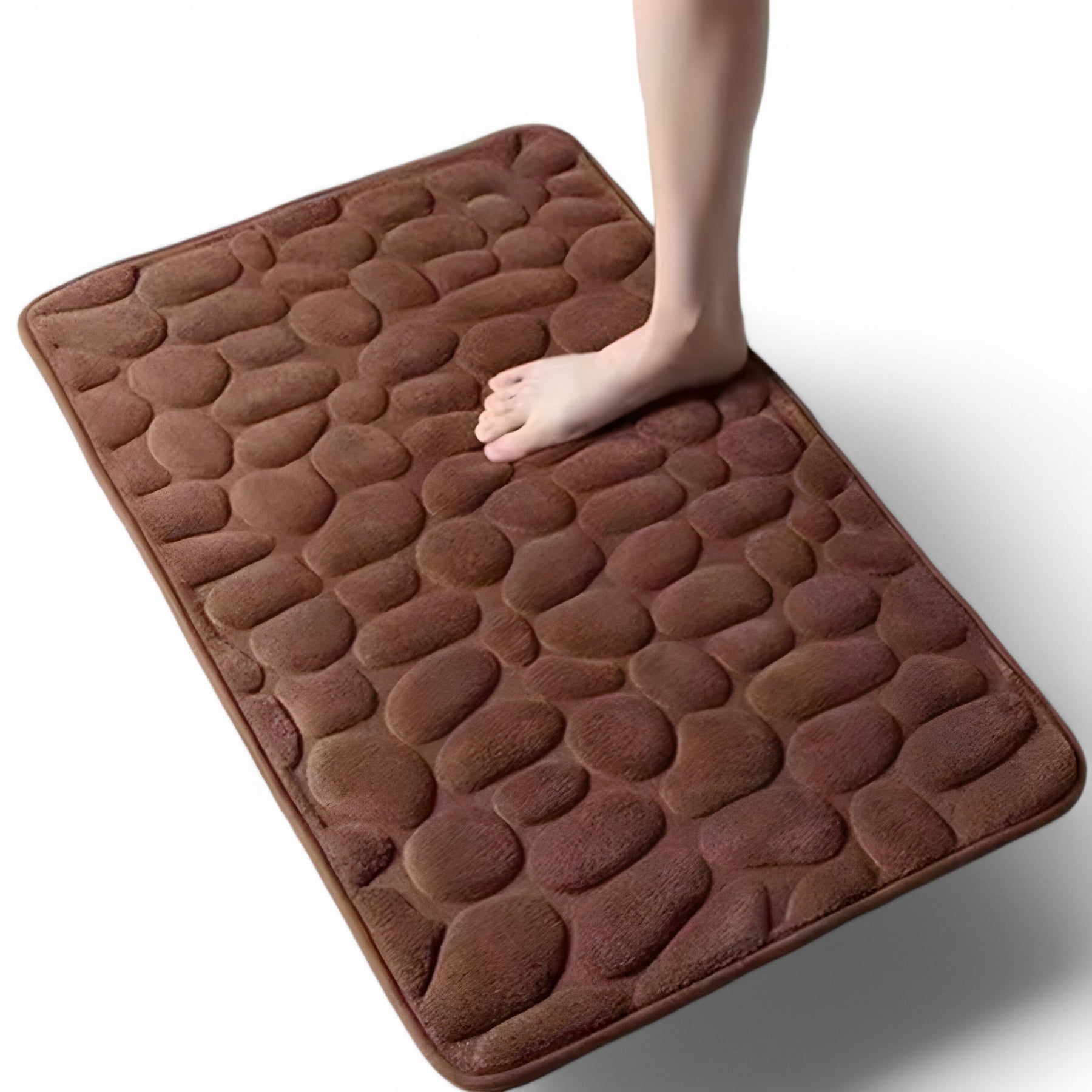 home & garden : Absorberende Badmat - Antislip Deurtapijt voor Badkamer en Toilet - Grijs in Koffiekleur van Pantino