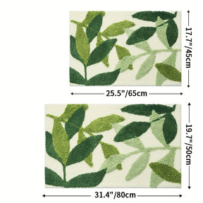 home & garden : Absorberende Badkamermat met Bladerpatroon in van Pantino
