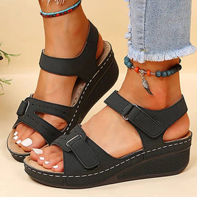 Sandals : Sandalen Dames Zwart - Comfortabele in van Pantino
