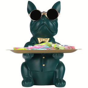 home & garden : Multifunctionele Bulldog Opbergstandbeeld - Marineblauw Zittend in van Pantino