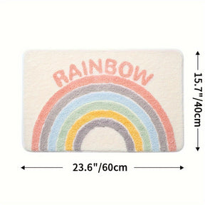 home & garden : Absorberende Antislip-Mat voor Toilet en Badkamer in 40*60cm Regenboog van Pantino