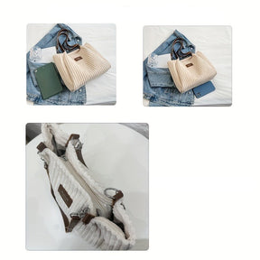 bags : S.f.y. - Modieuze Corduroy Kettingtas - Khaki in van Pantino