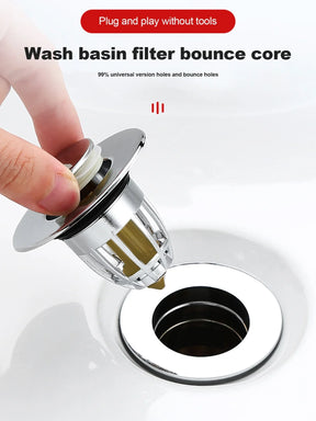 home & garden : Wastafel Pop-Up Filter - Universele Spoelbak Anti-Verstopping - Siliconen in van Pantino