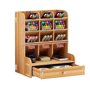 home & garden : Houten Penhouder Desk Organizer - Stijlvol Efficiënt Bureau - Hout in van Pantino