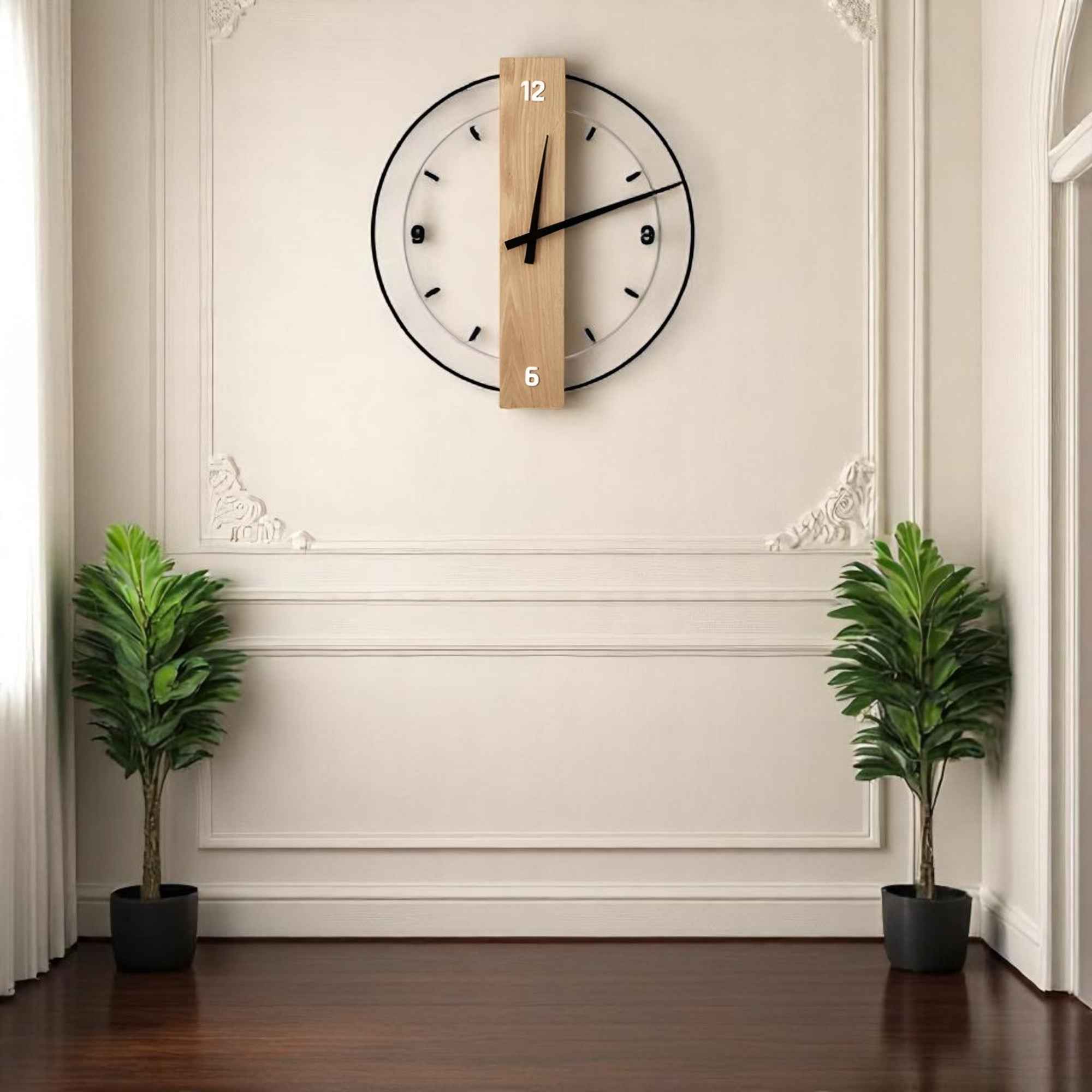 Houten Wandklok Design Woonkameraccessoire