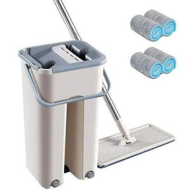 cleaning supplies : Mop met Emmer en Microvezeldoek - 2-in-1 Vloerreiniger voor Nat en Droog Dweilen in van Pantinoshop
