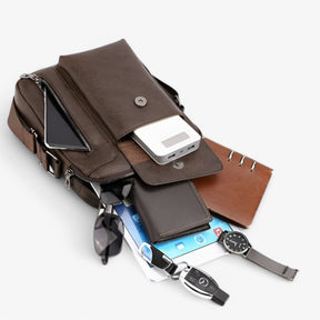 bags : Schoudertas Bruin - Luxe Leren voor Stijl en Functionaliteit in van Pantino