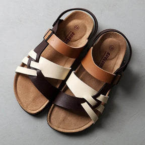 Sandals : Sandalen Heren Zwart - Herensandalen voor de Zomer in Wit en Bruin van Pantino
