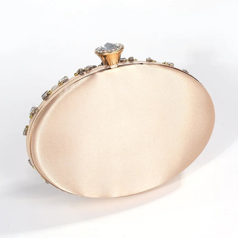 bags : Bloemen Clutch Dames Goud - Parel en Kristal Versierd - Stof in van Pantino